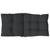 Low back Chair Cushions 4 pcs Black Oxford Fabric