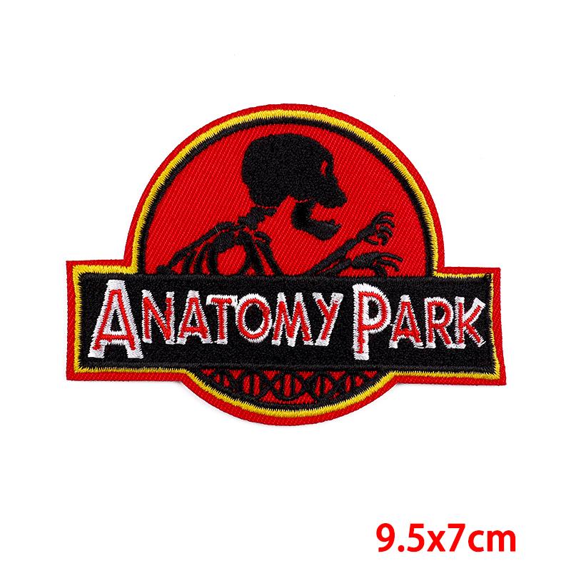 Drinking Coffee Skeleton Patches Skull Finger Letter Embroidery Patch For Clothing Thermoadhesive Patches On Clothes Punk Patch