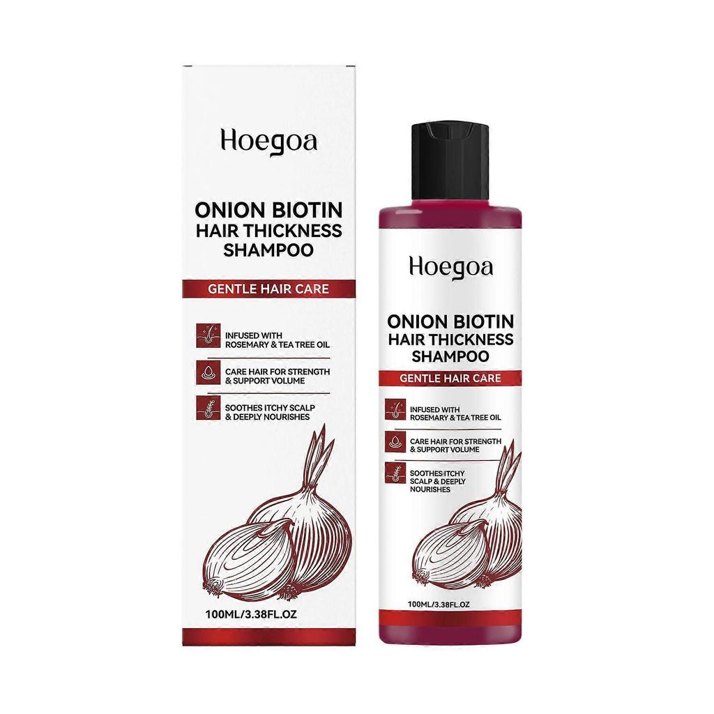 Hoegoa Onion Biotin Shampoo Gentle Cleansing Fluffy Hair Moisturizing Soft Hair Refreshing Care