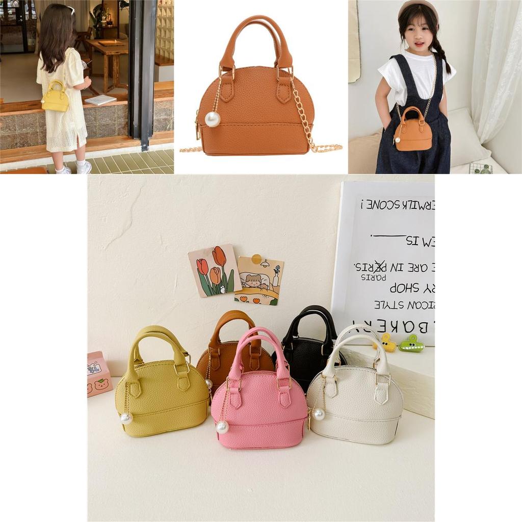 Trendy Pu Leather Mini Shell Bag For Kids Available In Multiple Colors For Fashion