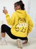 Graffiti Line Bear Einfacher Druck Damen Kapuzenpullover Harajuku S-3xl Sweatshirt Mode Lässig Straße Mit Kapuze Herbst Warm Streetwear Damen