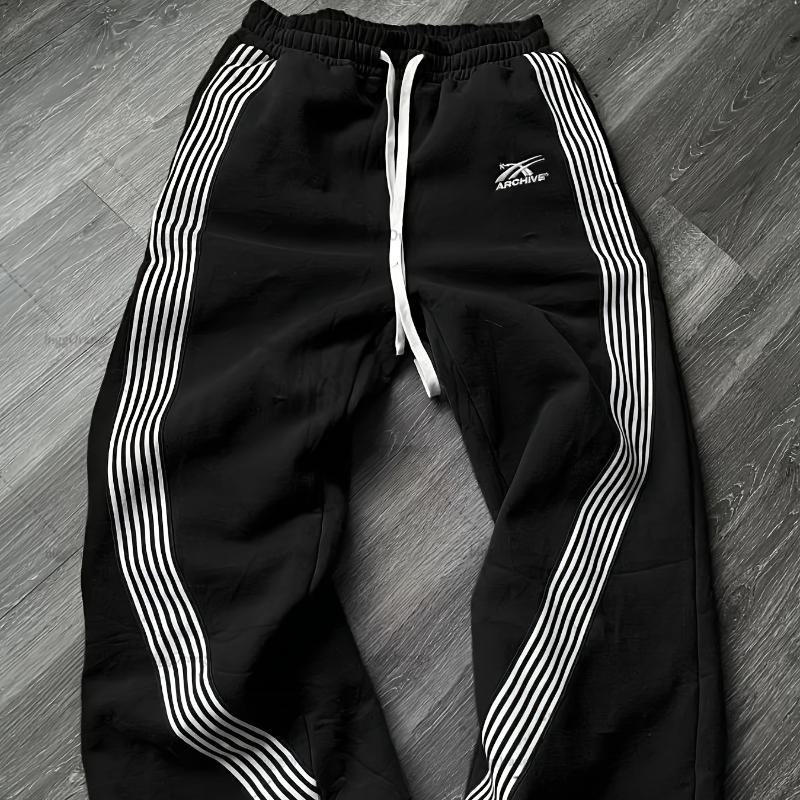 Pantalon droit ample à rayures décontracté rétro mode de rue européenne et américaine