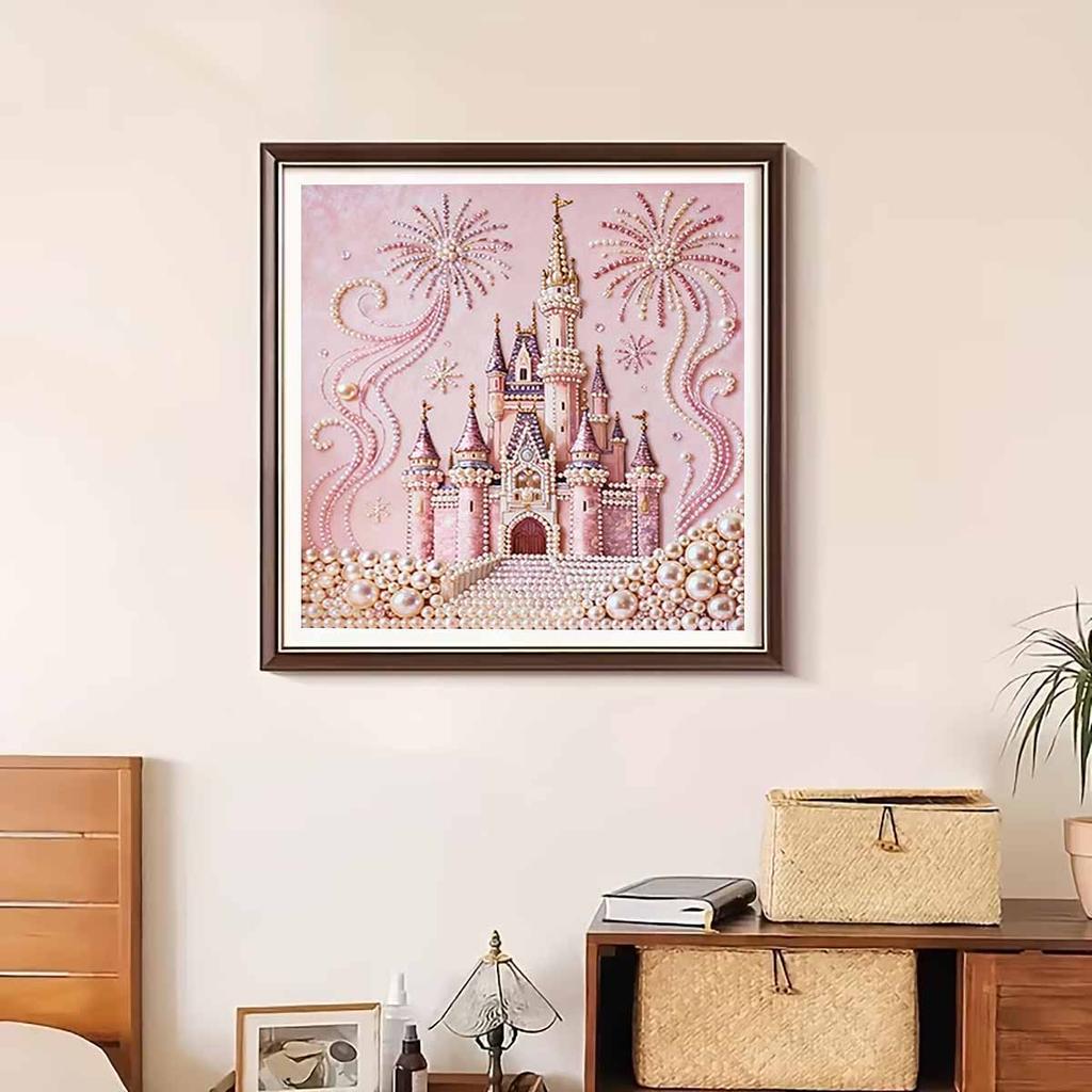 Schloss Voll 5D DIY Perlen Edelstein Kunst Diamant Malerei Kits für Erwachsene/Anfänger Geschenkidee Heimdekoration 15,7x15,7 Zoll
