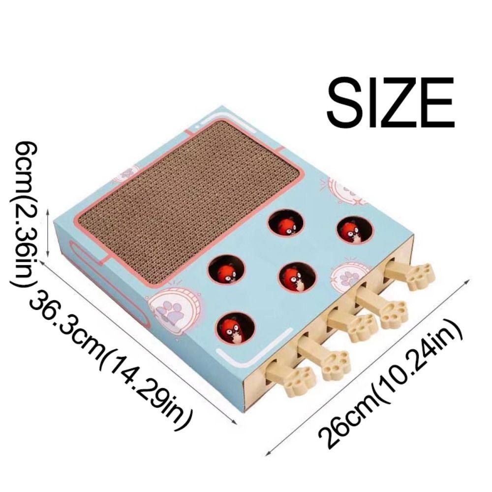 Interactive Cat Hitting Hamster Toy Corrugated Paper Cat Hit Gophers Toy Paw Grinding