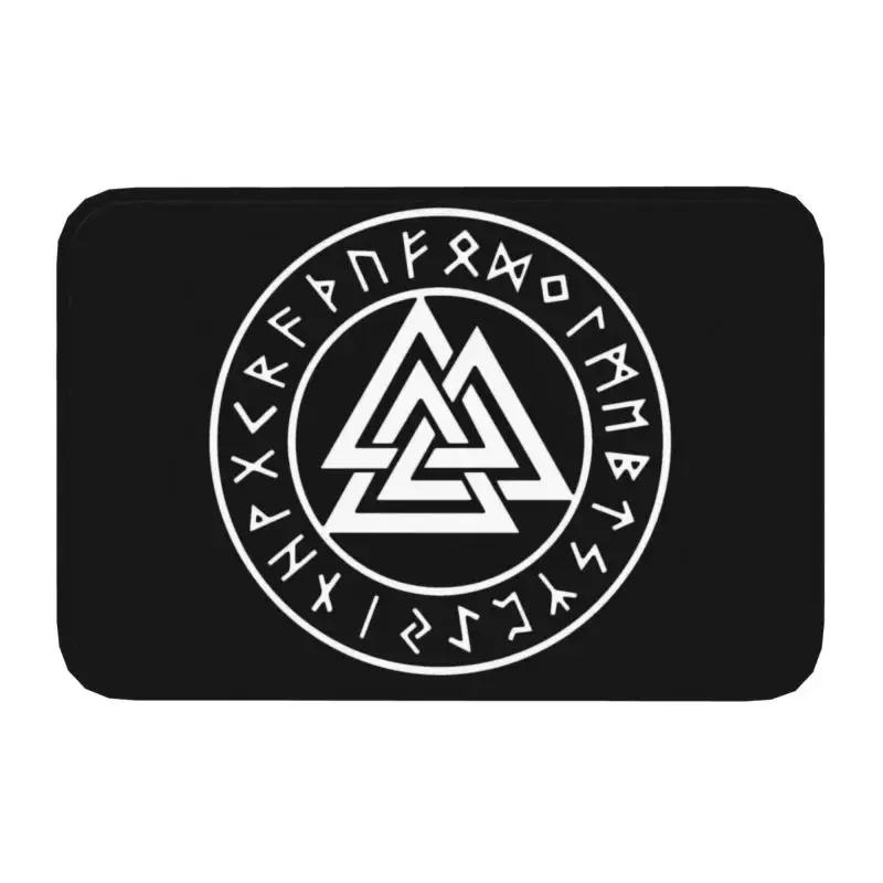 Wikinger Odin Valknut Runen Haustür Fußmatte Eingangsbereich Nordische Wikinger Walhalla Küche Badezimmer Fußmatte Garage Teppich Teppich