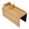 Sofa Arm Tray Wood Double Use Removable Foldable Couch Armrest Table for Drinks Snacks