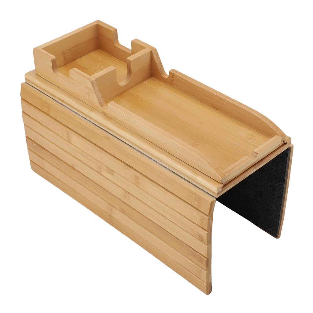 Sofa Arm Tray Wood Double Use Removable Foldable Couch Armrest Table for Drinks Snacks