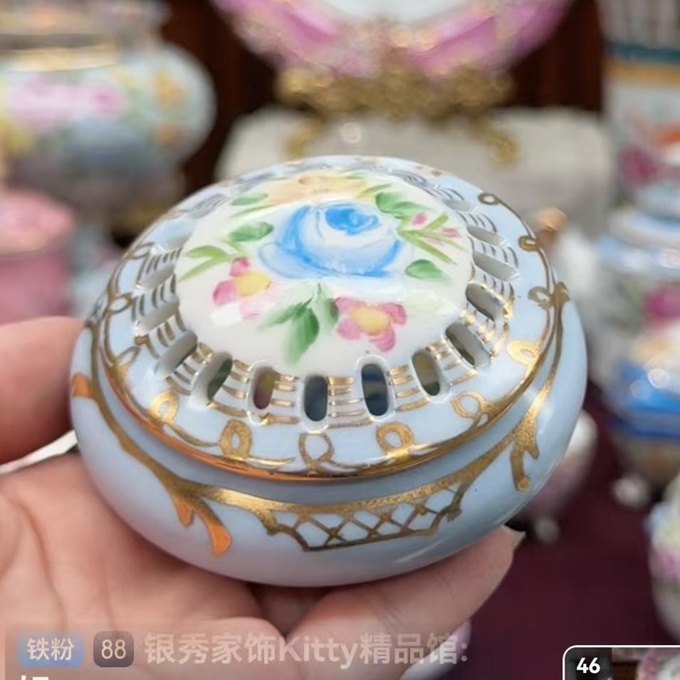 Ceramics Flower Jewelry Storage Box Vase Teapot Flower Basket Jewelry Case Storage Jewelry Organizer Display Home Decor Ornament
