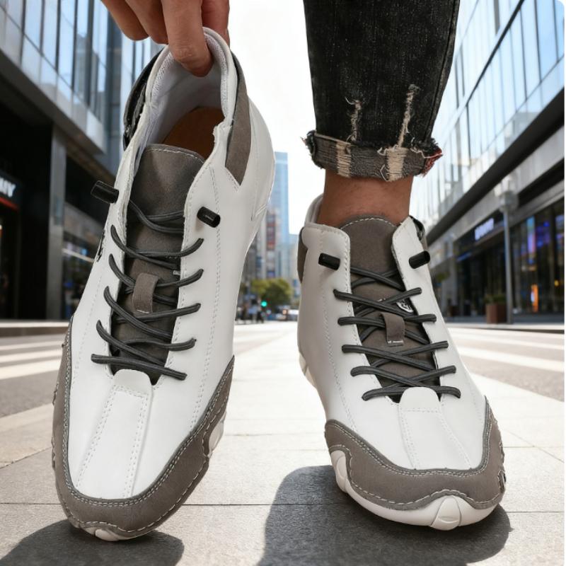 

Men s Casual Bare Boots Breathable Original Comfortable Soft Soled Men s Shoes High quality Loafers Handmade Leather Flat Shoes 36