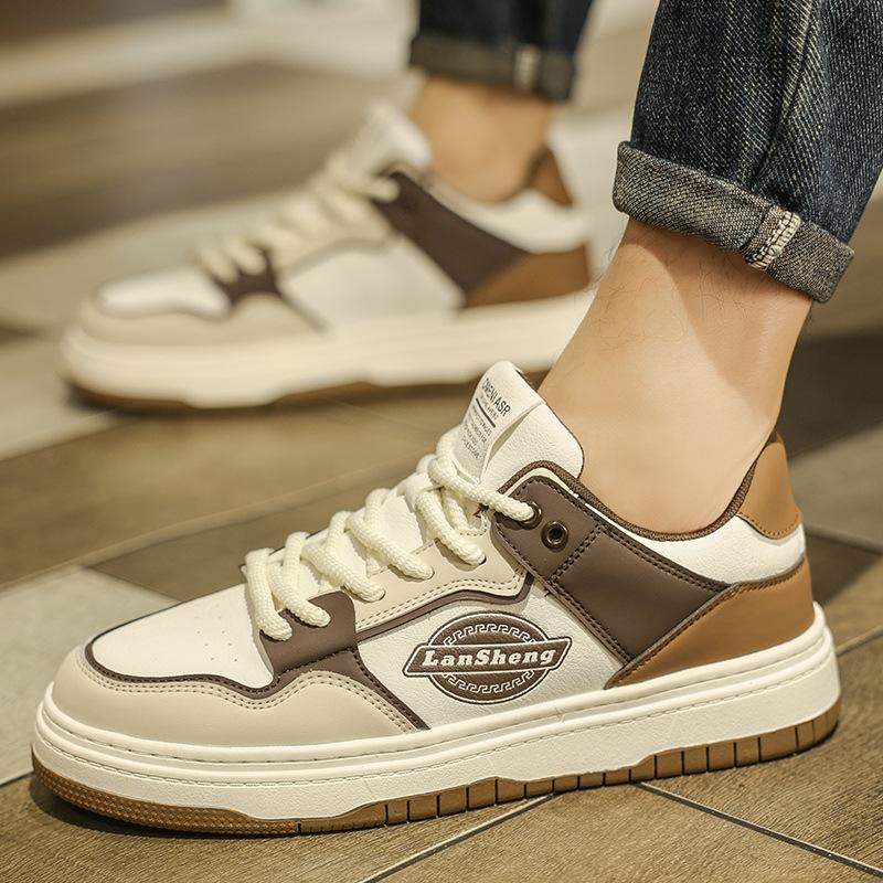 

Путянь чоловіче взуття весна та осінь трендовий бренд повсякденні кеди чоловічі корейська версія дихаючі універсальні спортивні маленькі білі кеди 2024 нові 44 кавовий