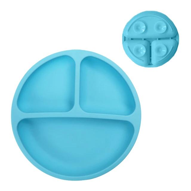 Baby Silicone Dining Plate Kids Feeding Plate Sucker Bowl Children Dishes Toddler Training Tableware