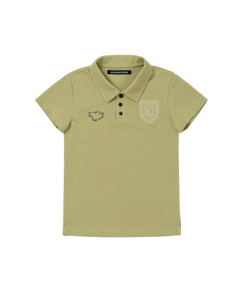 WELLBEING EXPRESS Football Pk Half Sleeve Leaf Green