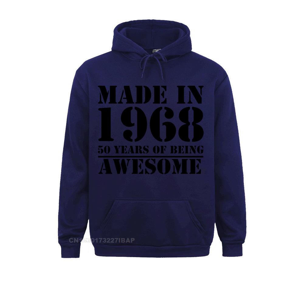 Men Made In 1968,Print Harajuku Hoodies Men's Kawaii Sunlight Sportswear 50 Years Of Being Print Harajuku Hoodies New