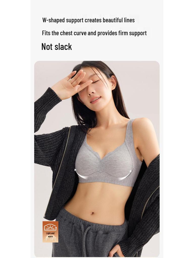 Wireless Warm Velvet Lift Bra for Small Chest - Autumn & Winter Anti-Sagging Support