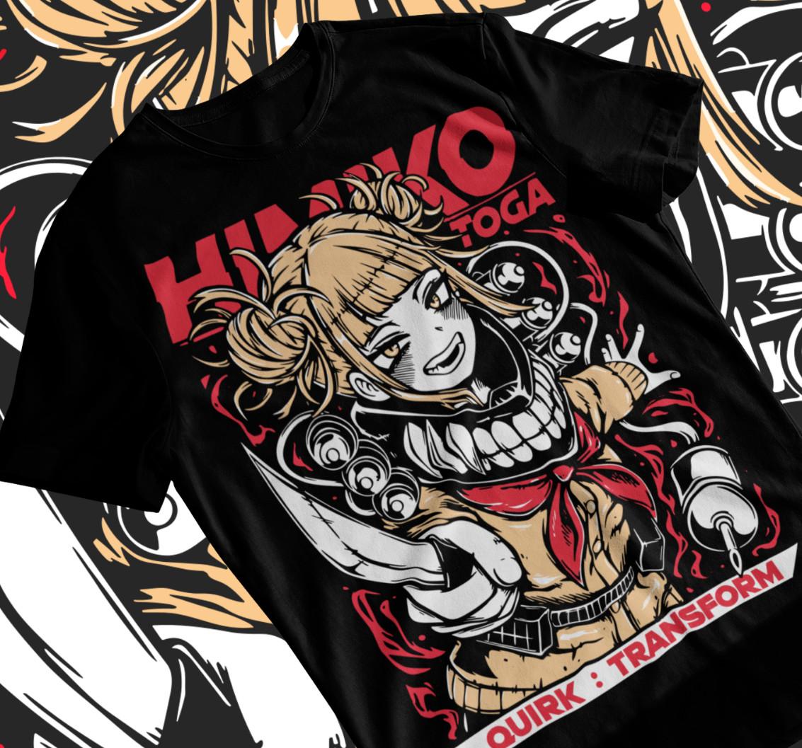 Unisex T-shirt My Hero Academia Himiko Toga T-shirt Anime Soft Tee S