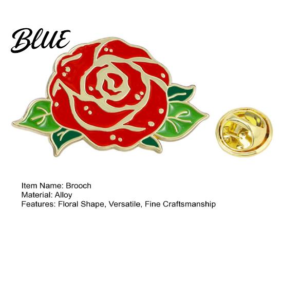 Flower Accessory Decorative Brooch Enamel Design Zinc Alloy Compact Pin