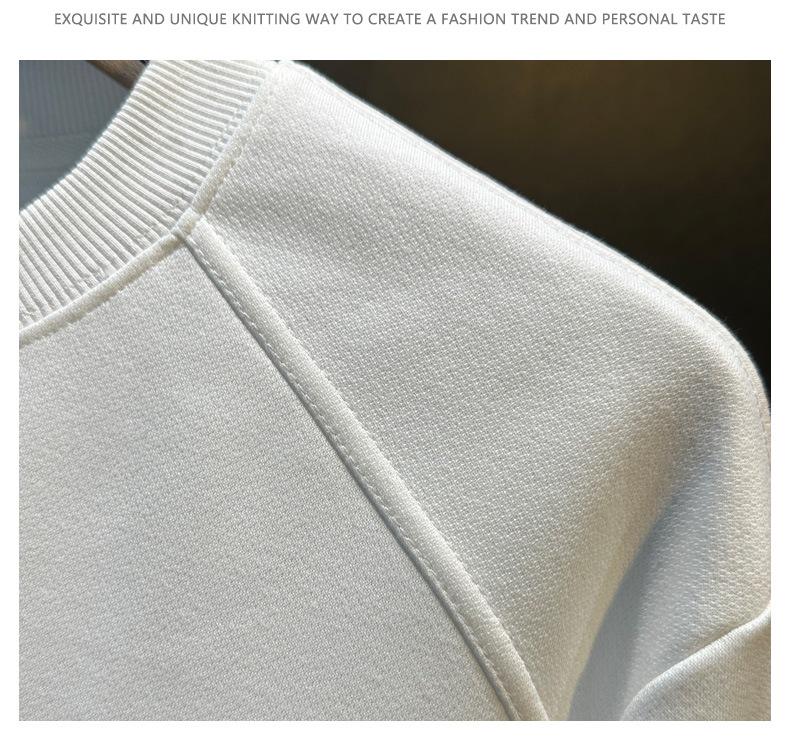 Men's American Trendy Embroidered Hoodie - Autumn/Winter Loose Fit, Long Sleeve, Round Neck, Thick Warm Pullover for Couples