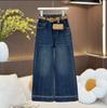 2025 Girls' Casual Spring/Autumn Wide Leg Jeans