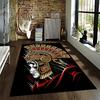Roman Gladiator Skull with Ornate Helmet Design On Dark Carpet Suitable for Use As an Anti-slip for Living Room Bedroom Sofas