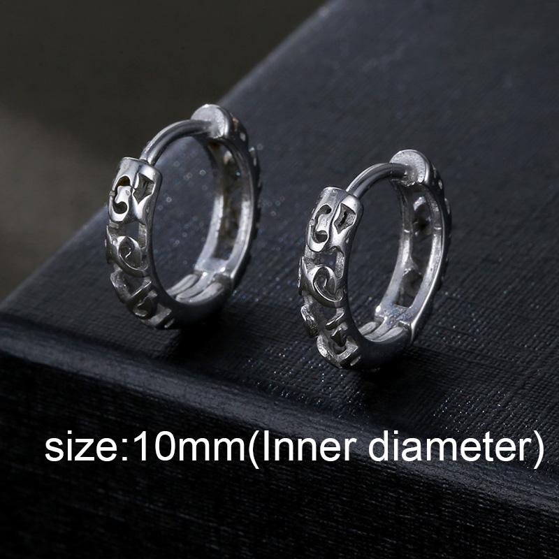 1 Paar Mehrstil Nicht verblassende Kleine Runde Creolen Für Männer Frauen Edelstahl Gotisch Retro Ohrring Ohrbügel Schmuck
