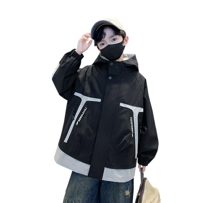 Boys Fashion Jacket Spring and Autumn Children Windproof Outdoor Jacket