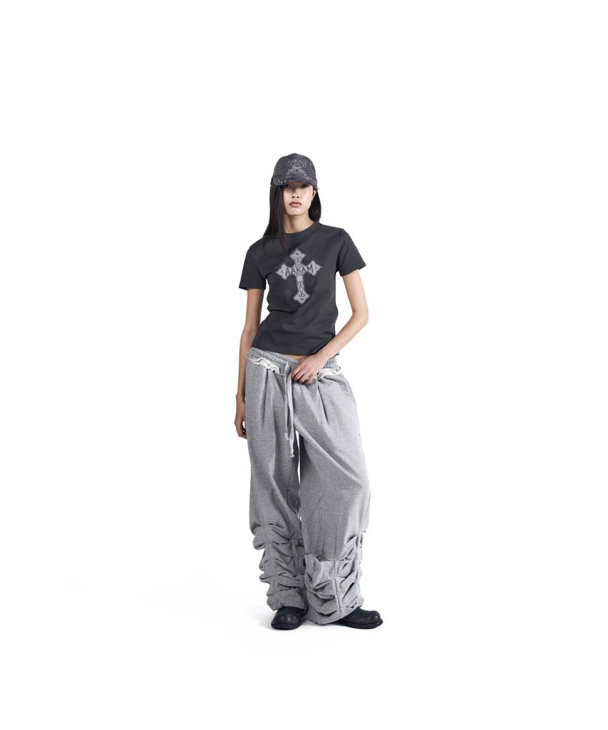 AAKAM Sediment Pin-Tuck Sweatpants (Gray)