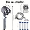 2026 new ion drop shower head with handheld filter shower, turbocharger with multiple spray modes, built-in filter on/off switch