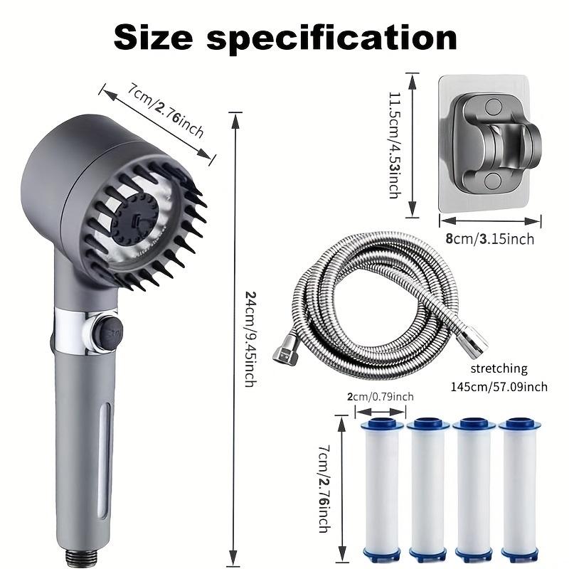 2026 new ion drop shower head with handheld filter shower, turbocharger with multiple spray modes, built-in filter on/off switch