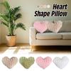 Heart Shaped Stripe Plush Soft Pillow Fluffy Sleeping Pillow Living Room Home Decor Valentine Day Gifts Comfortable Sofa Cushion