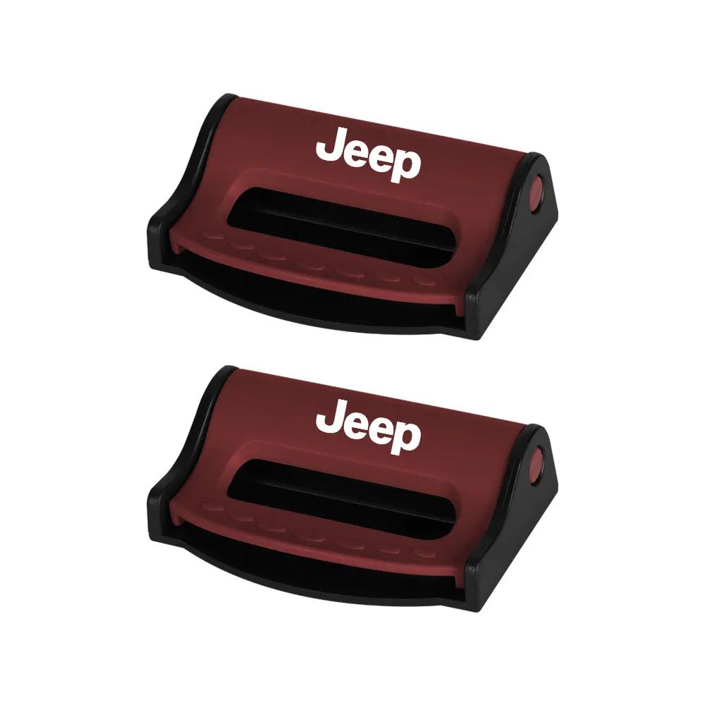 For Jeep Car Safety Seatbelt Stopper Buckle Auto Seat Belt Limit Stop Clip For Jeep Grand Cherokee Wrangler JK Gladiator Comp