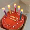 Colorful Flame Candles,Birthday Cake Decoration Plug-in Creative Rainbow Candles,Cake Atmosphere Candle Decoration