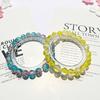 8mm Crackle Glass Beads Two-Color Wrap Bracelet for Students