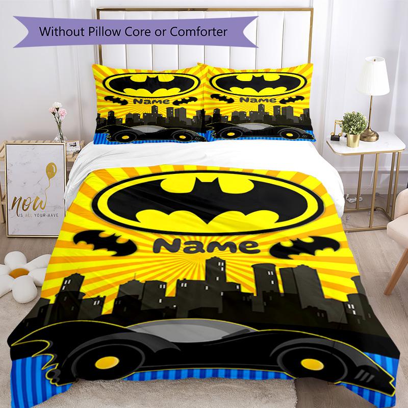 Warner Bros. Film (3) Set Biancheria da Letto Personalizzabile con Nome Copripiumino Traspirante con Federe Decorazione per la Casa Regalo di Compleanno