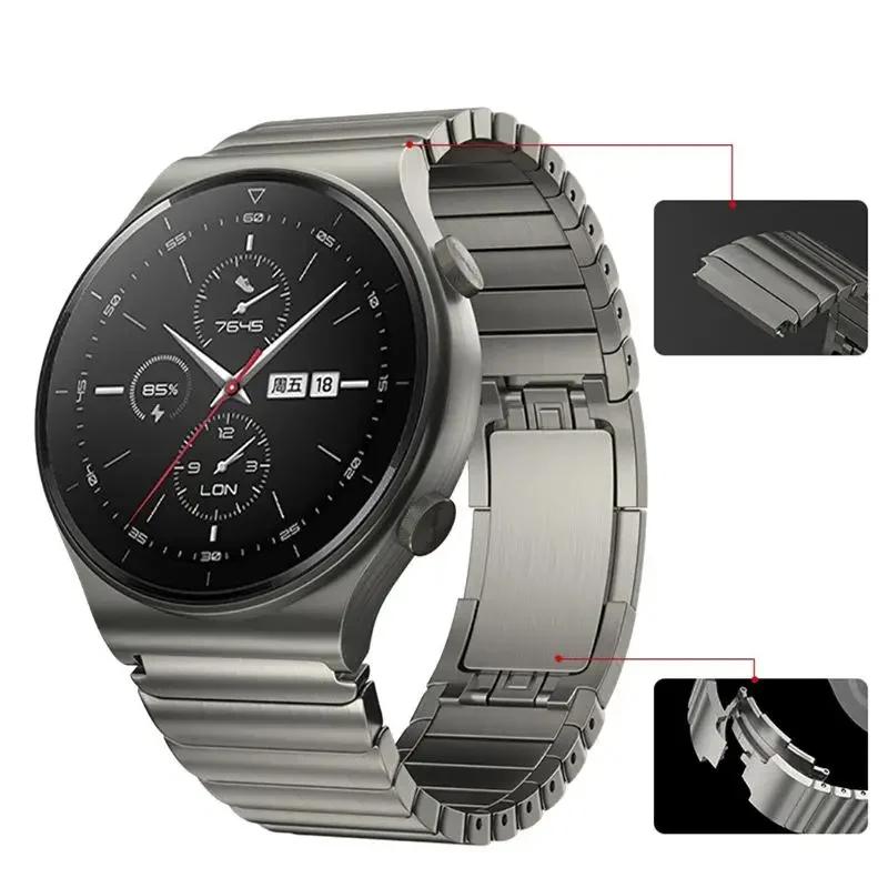 Luxury Stainless Steel Band For Huawei Watch GT4 3 GT2 Pro/GT 2e/GT2 3 Honor Watch GS Pro Strap Metal Bracelet For Huawei Watch 3 4 Pro Magic Watch 2