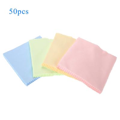 50 Pcs Jewelry Cleaning Accessory Polishing Cloth for Wiping Platinum Silver