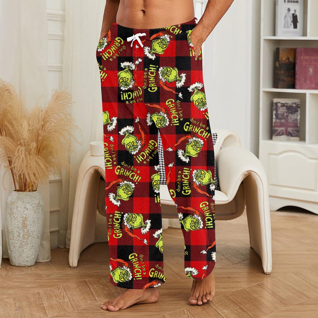 Herren Allover bedruckte Homewear-Hose Schlaf-Pyjamahose Lange Hose Pyjamahose