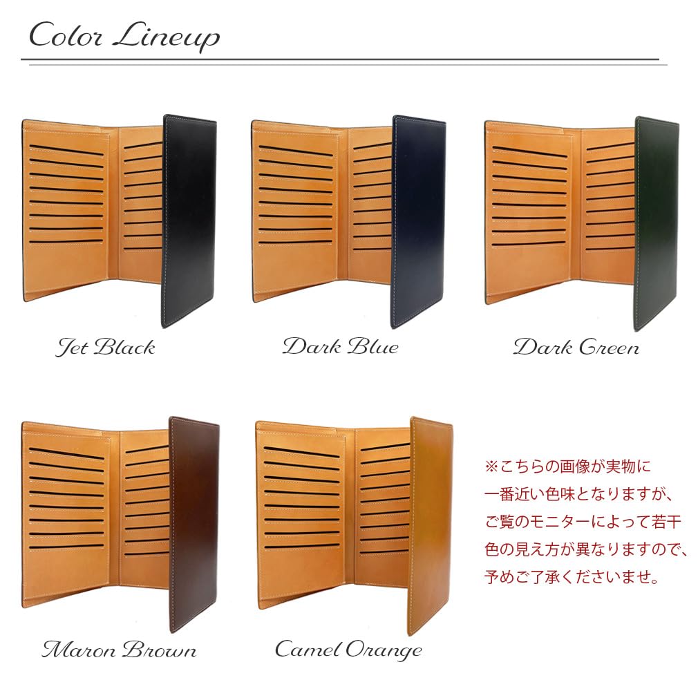 DARGREE Echtleder Langbörse, Dreifach gefaltet, Herren, Große Kapazität, mit Münzfach, Aus Himeji-Leder, Jet Black