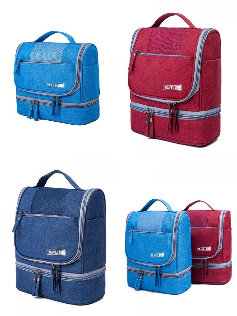Travel Toiletry Organizer With Waterproof Dry Wet Separation For Home And Vacation Use