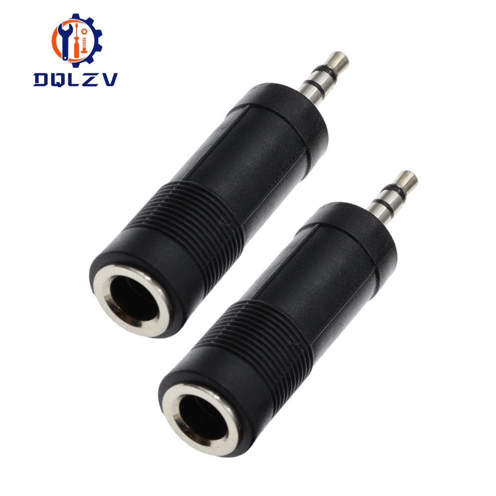 6.35mm Female Plug to 3.5mm Male 2Pole 3 Pole Connector Headphone Amplifier Audio Adapter Microphone AUX 6.3 3.5 mm Converter