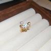 Real gold electroplated pony pearl stud earrings, natal year retro elegant jewelry set, light luxury and high-end jewelry.