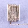 Electroplated Rhinestone Drill Chain: Single Row Metal Claw Chain for DIY Costume Accessories