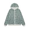 Unisex Reversible Distressed Hooded Sweatshirt Loose Fit Streetwear Casual Jacket