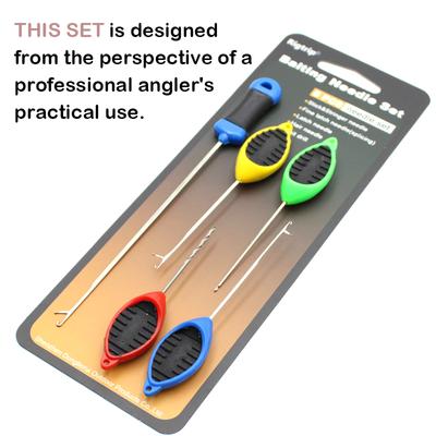 Juego de agujas para cebos de carpas, herramientas para pesca de carpas, cebos emergentes, taladros, aparejos de pesca, herramientas de acero inoxidable para hacer carpas, accesorios de pesca