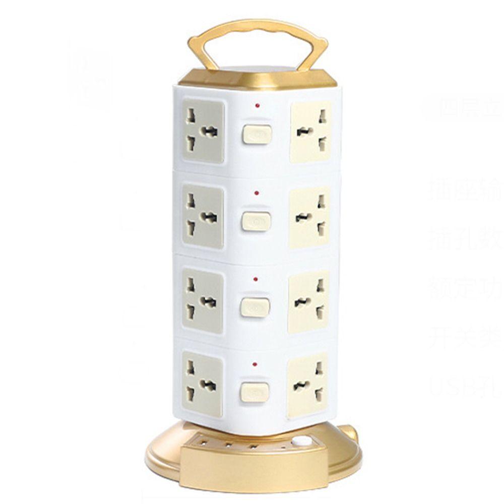 2m Extension Cord Outlet Power Strip Universal Extended Usb Socket Multi-Plug Outlet  Expansion