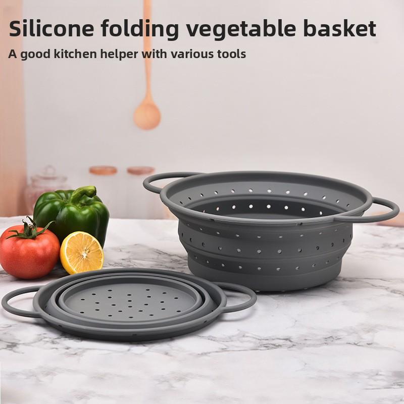 Food-grade Multifunctional Food Retractable Folding Drainage Basket