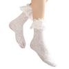 [LittleForBig] Women's Lace Frill Fishnet Socks [Yuwa Close] Rose Lace Lolita Socks 2-Piece Set