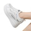 9cm Height Increasing Shoes Women Platform Sneakers Genuine Leather White Shoes Breathable Mesh Ladies Casual Shoes