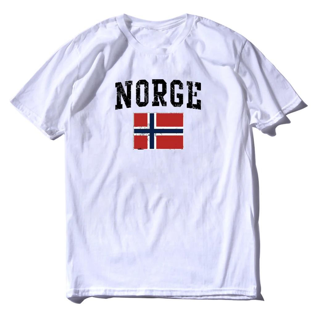 Pánská Móda Norsko Vlajka Norska Norská Košile Ležérní Velké Velikosti S Hip Hop Styl Horní Díly Tričko S-4xl Trička
