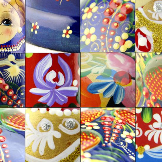 1 Set Nesting Doll Unique Pattern Wear Resistant Wood Girls Russian Stacking Dolls Desktop Decor for Home