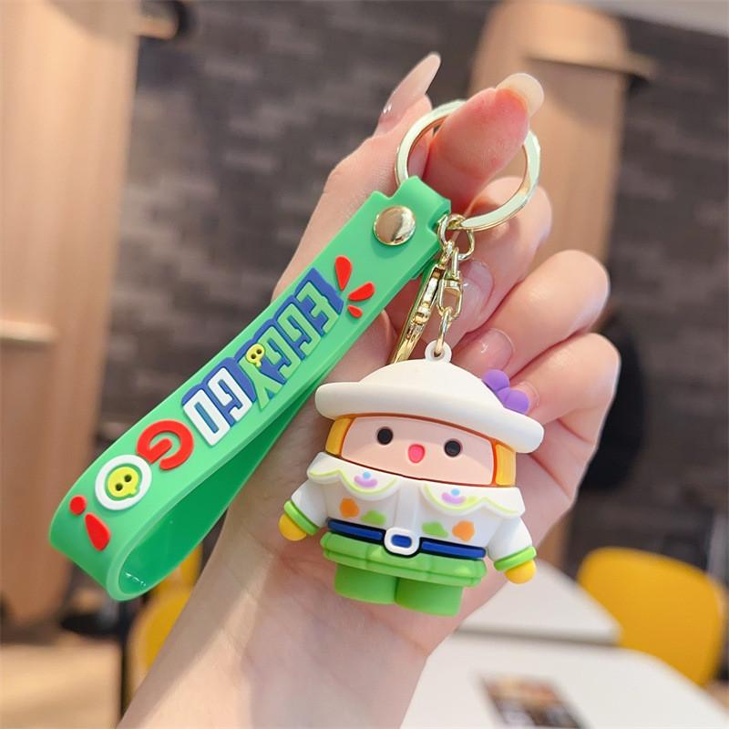 Eggy Theme Party Game Characters Toy Key Chain Bag Car Pendant Decoration Table